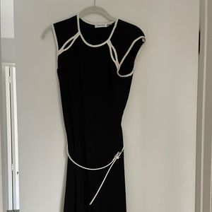 Black and white Super comfy knit Calvin Klein dress.
